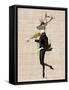 Dancing Deer with Violin-Fab Funky-Framed Stretched Canvas