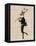 Dancing Deer with Violin-Fab Funky-Framed Stretched Canvas