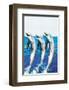 Dancing Dolphins-null-Framed Art Print