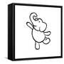 Dancing Elephant-Marcus Prime-Framed Stretched Canvas