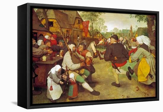 Dancing Farmers, about 1568-Pieter Bruegel the Elder-Framed Stretched Canvas