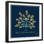 Dancing Feet-Blue Fish-Framed Art Print