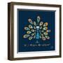 Dancing Feet-Blue Fish-Framed Art Print