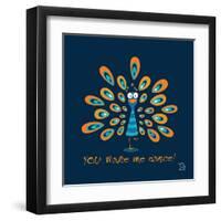 Dancing Feet-Blue Fish-Framed Art Print