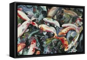Dancing Fish-Mary Russel-Framed Stretched Canvas