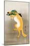Dancing Fox with Lotus-Leaf Hat-Koson Ohara-Mounted Giclee Print