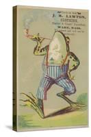 Dancing Frog with Pipe-null-Stretched Canvas