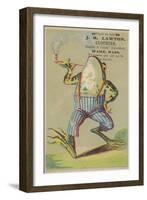 Dancing Frog with Pipe-null-Framed Giclee Print