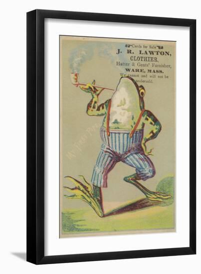 Dancing Frog with Pipe-null-Framed Giclee Print