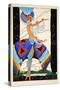 Dancing Girl, 1919-21 (Pochoir Print)-Umberto Brunelleschi-Stretched Canvas