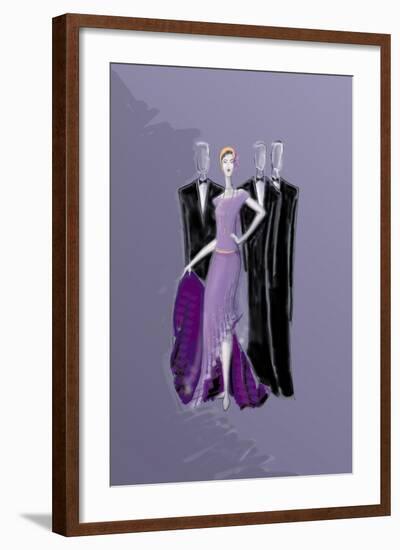 Dancing Girl and Men-FS Studio-Framed Giclee Print