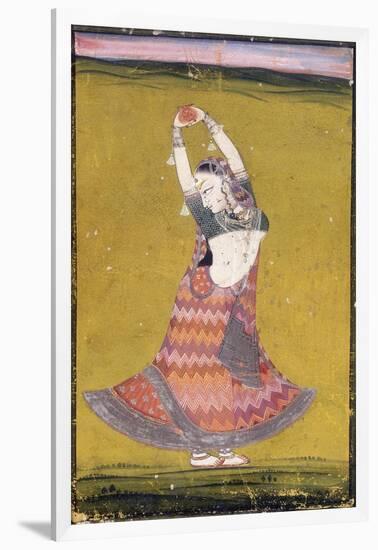 Dancing Girl, Early 19th Century (Gouache with Gold and Silver Paint on Paper)-null-Framed Giclee Print