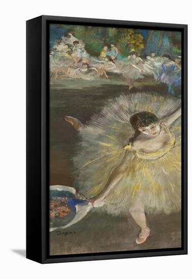 Dancing Girl, Fin D'Arabesque, 1877-Edgar Degas-Framed Stretched Canvas