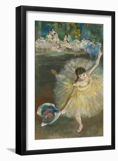 Dancing girl-Fin dArabesque (1877).-Edgar Degas-Framed Giclee Print