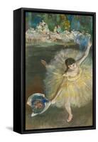 Dancing girl-Fin dArabesque (1877).-Edgar Degas-Framed Stretched Canvas