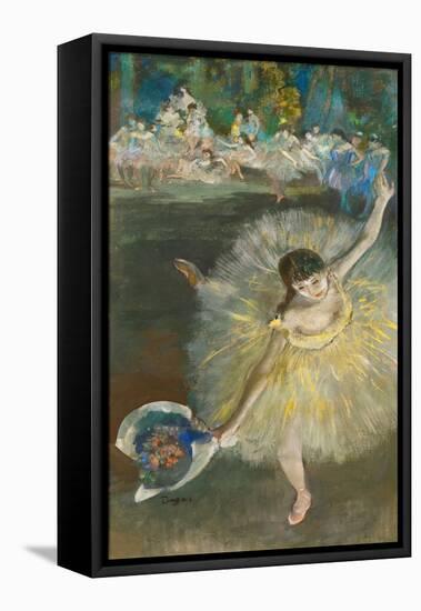 Dancing girl-Fin dArabesque (1877).-Edgar Degas-Framed Stretched Canvas