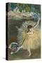 Dancing girl-Fin dArabesque (1877).-Edgar Degas-Stretched Canvas