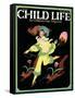 Dancing Girl with Squirrels - Child Life, June 1925-Hazel Frazee-Framed Stretched Canvas