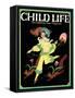 Dancing Girl with Squirrels - Child Life, June 1925-Hazel Frazee-Framed Stretched Canvas