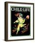 Dancing Girl with Squirrels - Child Life, June 1925-Hazel Frazee-Framed Giclee Print