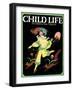 Dancing Girl with Squirrels - Child Life, June 1925-Hazel Frazee-Framed Premium Giclee Print