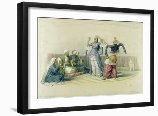 Dancing Girls at Cairo, from 'Egypt and Nubia', engraved by Louis Haghe-David Roberts-Framed Giclee Print