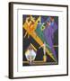 Dancing Girls in Rays of Colour-Ernst Ludwig Kirchner-Framed Premium Giclee Print