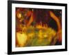 Dancing Girls in Traditional Costume, Cook Islands-Neil Farrin-Framed Photographic Print