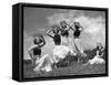 Dancing Girls-null-Framed Stretched Canvas