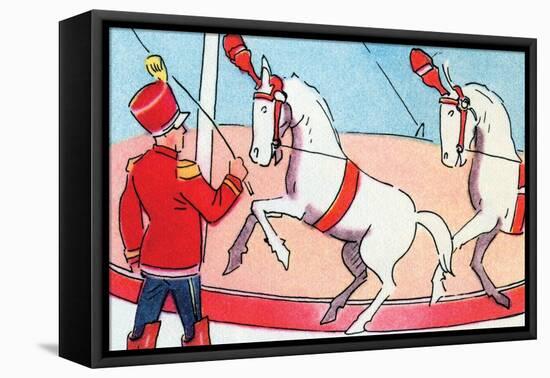 Dancing Horses-Julia Letheld Hahn-Framed Stretched Canvas