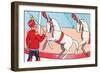 Dancing Horses-Julia Letheld Hahn-Framed Art Print