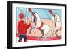 Dancing Horses-Julia Letheld Hahn-Framed Art Print