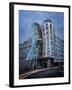 Dancing House (Fred and Ginger Building), by Frank Gehry, at Dusk, Prague, Czech Republic-Nick Servian-Framed Photographic Print