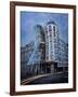 Dancing House (Fred and Ginger Building), by Frank Gehry, at Dusk, Prague, Czech Republic-Nick Servian-Framed Photographic Print