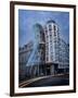 Dancing House (Fred and Ginger Building), by Frank Gehry, at Dusk, Prague, Czech Republic-Nick Servian-Framed Photographic Print