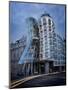 Dancing House (Fred and Ginger Building), by Frank Gehry, at Dusk, Prague, Czech Republic-Nick Servian-Mounted Premium Photographic Print