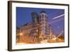 Dancing House (Ginger and Fred) by Frank Gehry, at Night, Prague, Czech Republic, Europe-Angelo-Framed Photographic Print