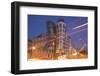 Dancing House (Ginger and Fred) by Frank Gehry, at Night, Prague, Czech Republic, Europe-Angelo-Framed Photographic Print