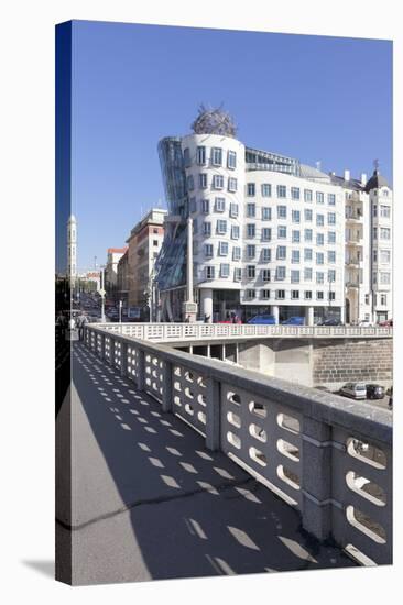 Dancing House (Ginger and Fred) by Frank Gehry, Prague, Bohemia, Czech Republic, Europe-Markus-Stretched Canvas