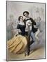 Dancing in Paris, Dancer Pair, France-null-Mounted Giclee Print