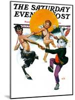 "Dancing in Spring," Saturday Evening Post Cover, March 16, 1929-Sam Brown-Mounted Giclee Print