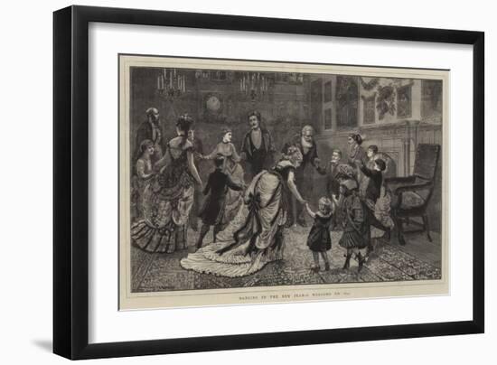 Dancing in the New Year, a Welcome to 1873-Arthur Boyd Houghton-Framed Giclee Print