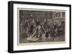 Dancing in the New Year, a Welcome to 1873-Arthur Boyd Houghton-Framed Giclee Print