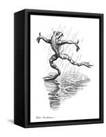 Dancing In the Rain, Conceptual Artwork-Bill Sanderson-Framed Stretched Canvas