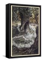 Dancing in Wood-Arthur Rackham-Framed Stretched Canvas