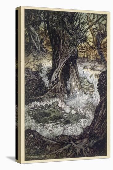 Dancing in Wood-Arthur Rackham-Stretched Canvas