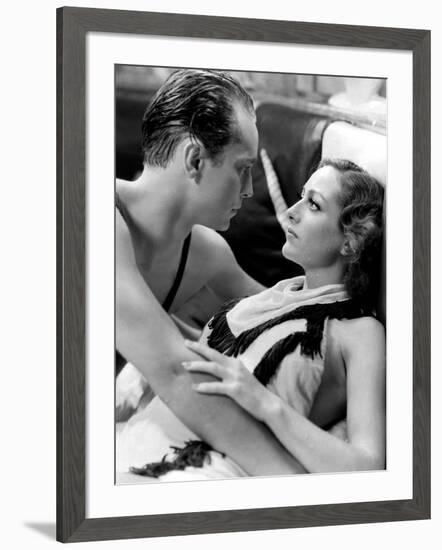 DANCING LADY, 1933 directed by ROBERT Z. LEONARD Franchot Tone and Joan Crawford (b/w photo)-null-Framed Photo