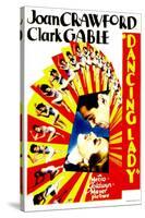 Dancing Lady, Clark Gable, Joan Crawford on Midget Window Card, 1933-null-Stretched Canvas