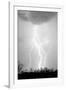 Dancing Lightning BW-Douglas Taylor-Framed Photo