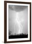 Dancing Lightning BW-Douglas Taylor-Framed Photo